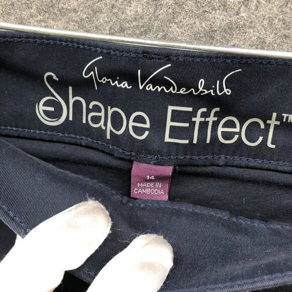 NWT Gloria Vanderbilt High Rise Wide Leg Crop Jean Size 14 Shape Effect Blue - Picture 7 of 13